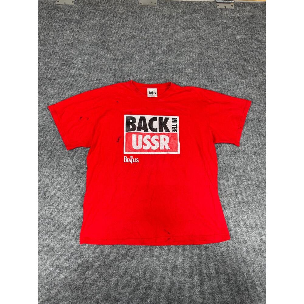 Vintage 2009 The Beatles Back in the USSR Red Band‎ T-Shirt XL Fruit of the Loom